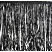 Vágott végű rojt 30 cm hosszú - BLACK - FEKETE